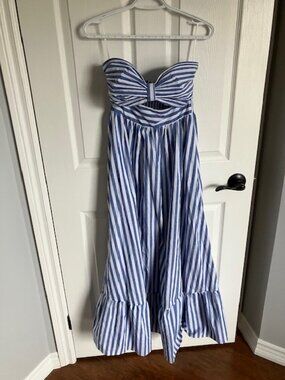 Gorgeous Blue + White Strapless Size XS